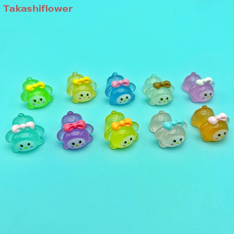 Bộ 2 Mô Hình Giai Điệu Mini Bằng Nhựa Phát Sáng Màu Sắc Ngẫu Nhiên Dùng Trang Trí DIY