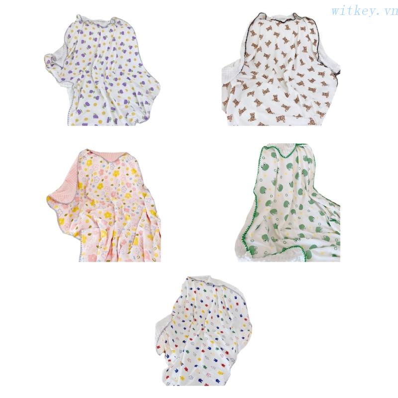 Chăn Quấn Em Bé Chất Liệu Cotton Muslin Mềm Mại Tiện Dụng