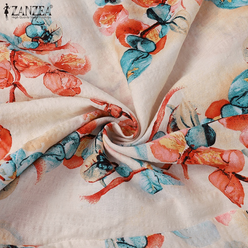 Zanzea Đầm Sườn Xám Ngắn Tay Form Chữ A Phong Cách Cổ Điển Thanh Lịch Dành Cho Nữ