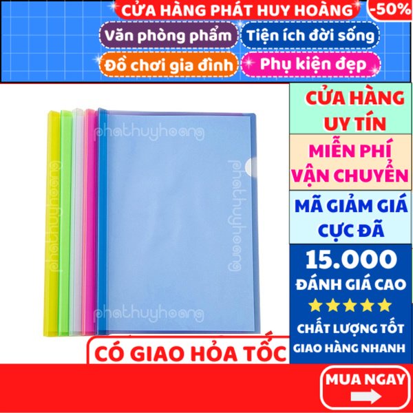 Bìa cây gáy 🚛FREESHIP💰HOÀN XU❤️ Bìa hồ sơ a4 có cây kẹp văn phòng , Phát Huy Hoàng