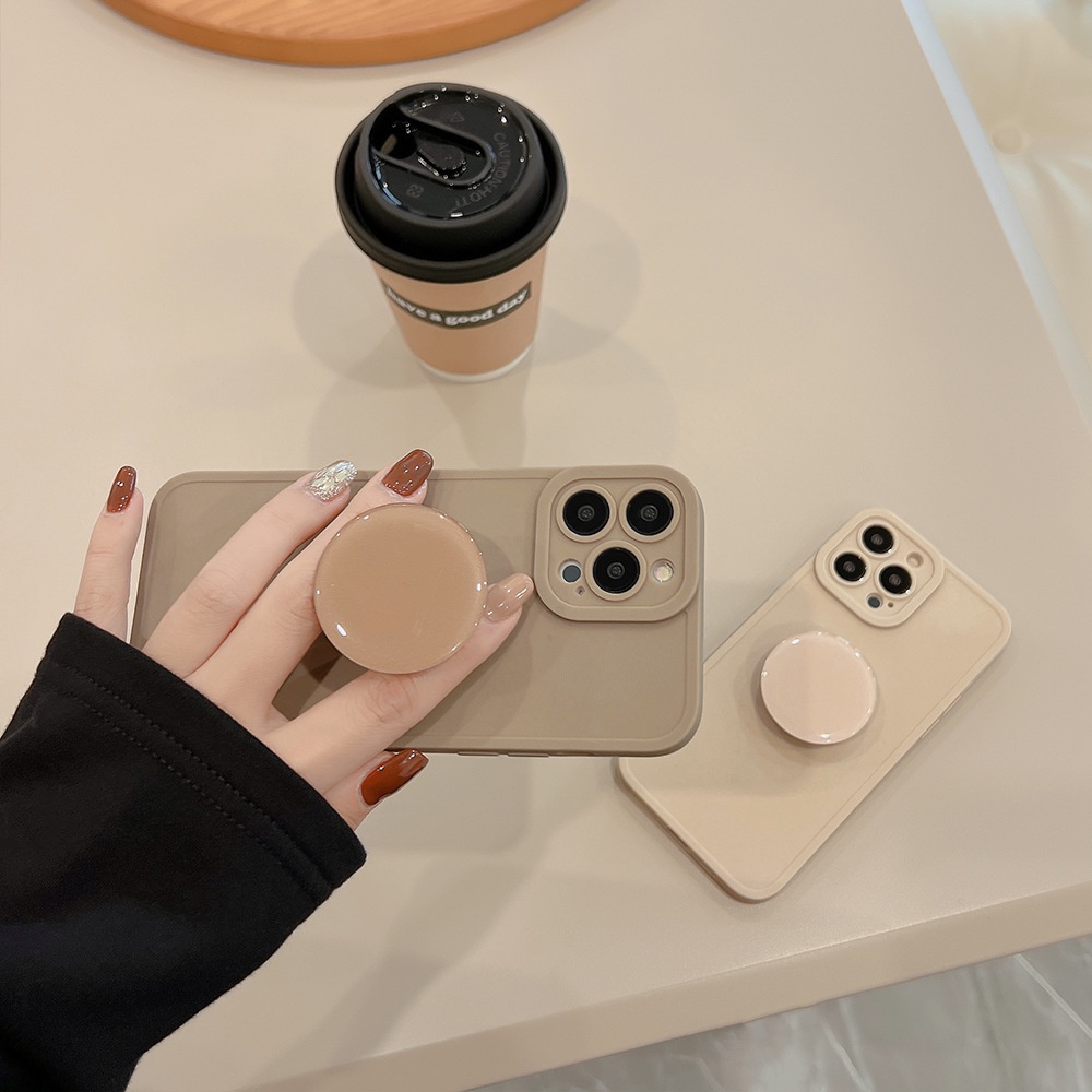 Ốp Điện Thoại Tpu Mềm Có Vòng Đỡ Kiểu Retro Đáng Yêu Cho IPhone 11 12 13 14 Pro Max X Xr Xs Max Mini 7 8 Plus