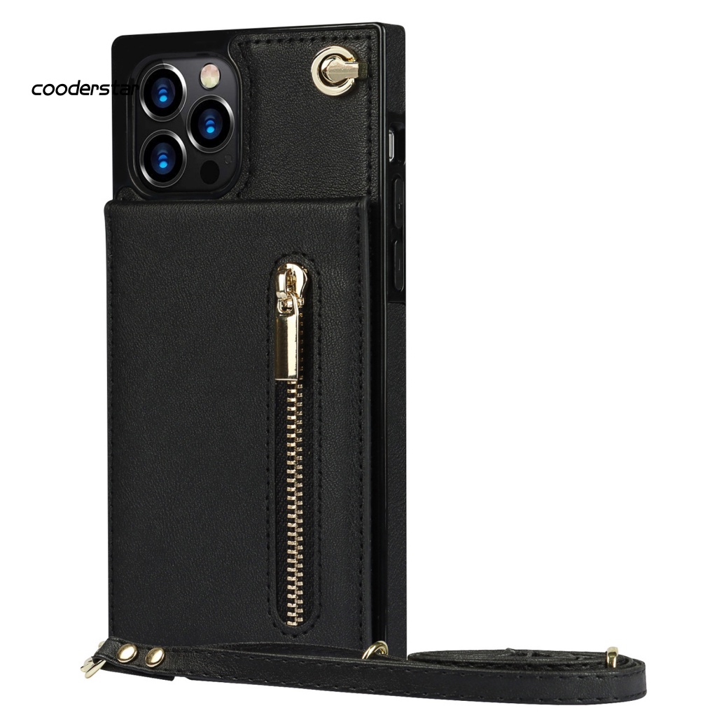 1 Set Bao Da Điện Thoại Mini Màu Sắc Sống Động Có Khóa Kéo Và Dây Đeo Cho iPhone 13