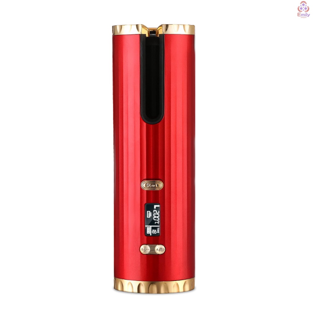 Máy Uốn Tóc Tự Động Không Lõi Có Thể Sạc Lại Với Nhiều Cách Nhiệt Và Màn Hình LCD Cho Nữ [20]