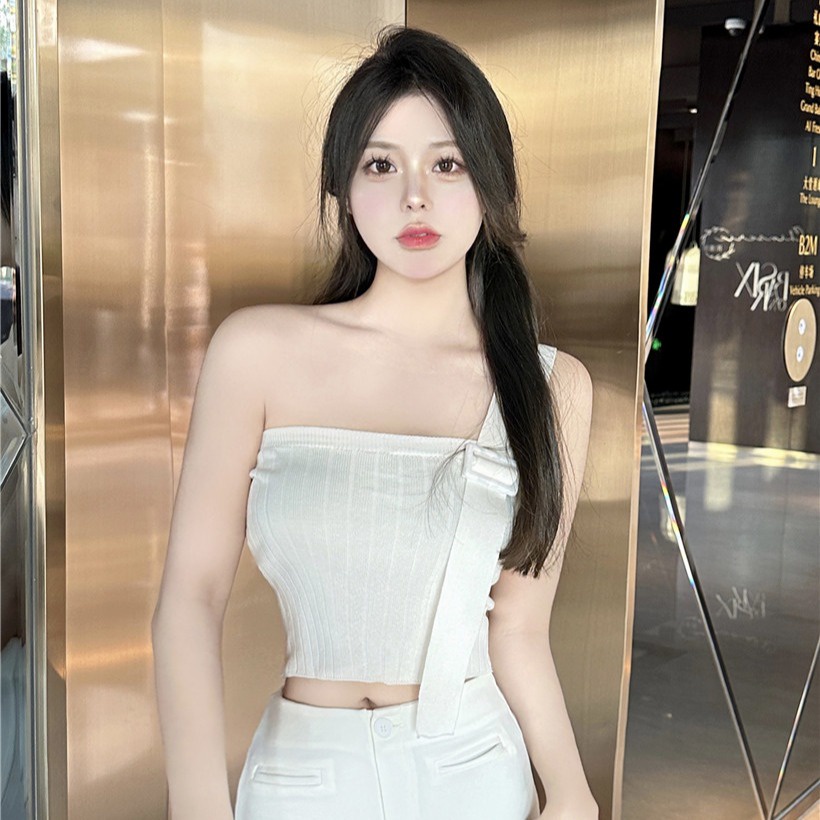 Áo Croptop Trễ Vai Thiết Kế Quyến Rũ Thời Trang Mùa Hè Cho Phái Nữ