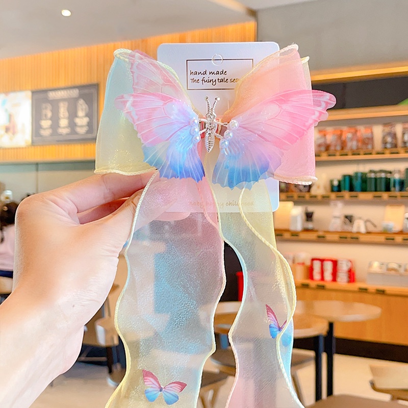 Haimeikang Kẹp Tóc Thắt Bím Đuôi Ngựa Có Thể Di Chuyển Đổi Màu Gradient Ngọt Ngào Mới Cho Nữ