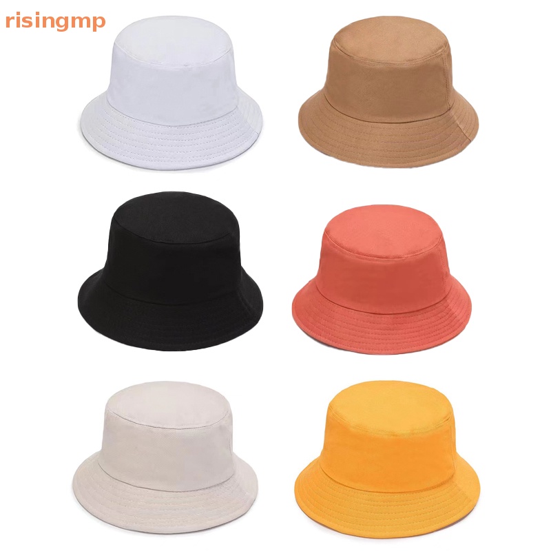 Mũ Tai Bèo Cotton Màu Sắc Tinh Khiết Có Thể Gập Lại Cho Nam Nữ Đi Biển Mùa Hè