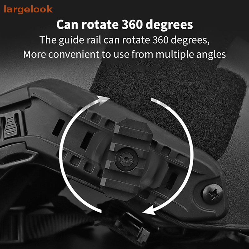 1 Cặp Giá Đỡ Gắn Mũ Bảo Hiểm Xoay 360 Độ Có Thể Điều Chỉnh Kích Thước 19mm