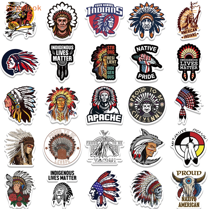 Bộ 50 Miếng Dán Trang Trí Laptop / Mũ Bảo Hiểm / Xe Hơi Hình Người Mặt Nạ Sáng Tạo