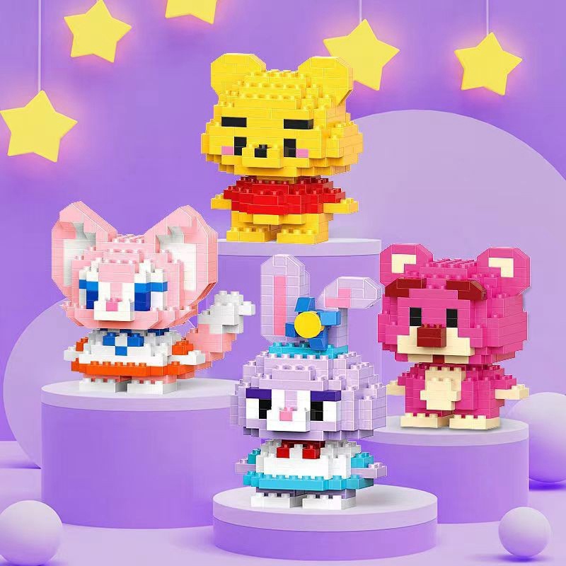 Đồ Chơi Khối Xây Dựng Mini Dễ Thương Dùng Làm Quà Tặng Cho Bé