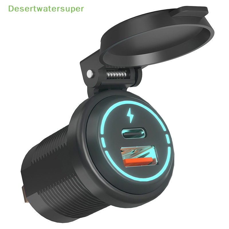 Ổ Cắm Sạc Hai Cổng USB 12V / 24V Cho Xe Hơi Xe Máy