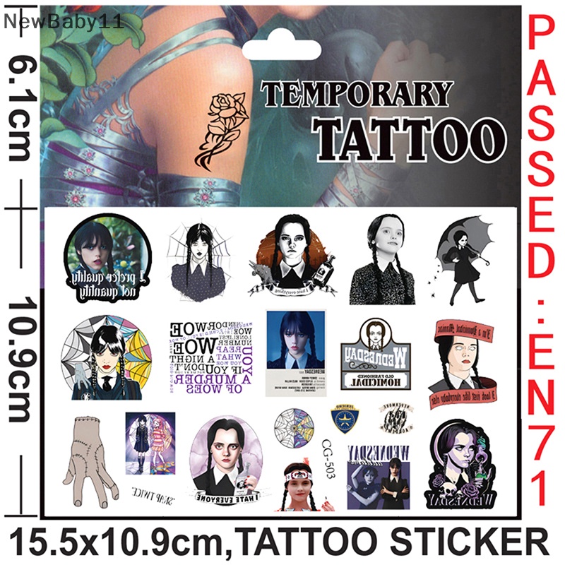 1 Tờ Sticker Addams Dán Trang Trí Xe Hơi Laptop Điện Thoại Hình TV Kinh Dị Mỹ