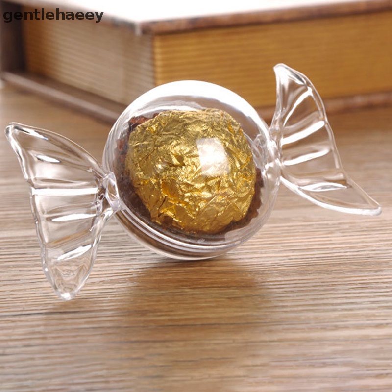 Set 12 Hộp Nhựa Đựng Kẹo Mini Có Nắp Đậy Cho Tiệc Cưới / Sinh Nhật