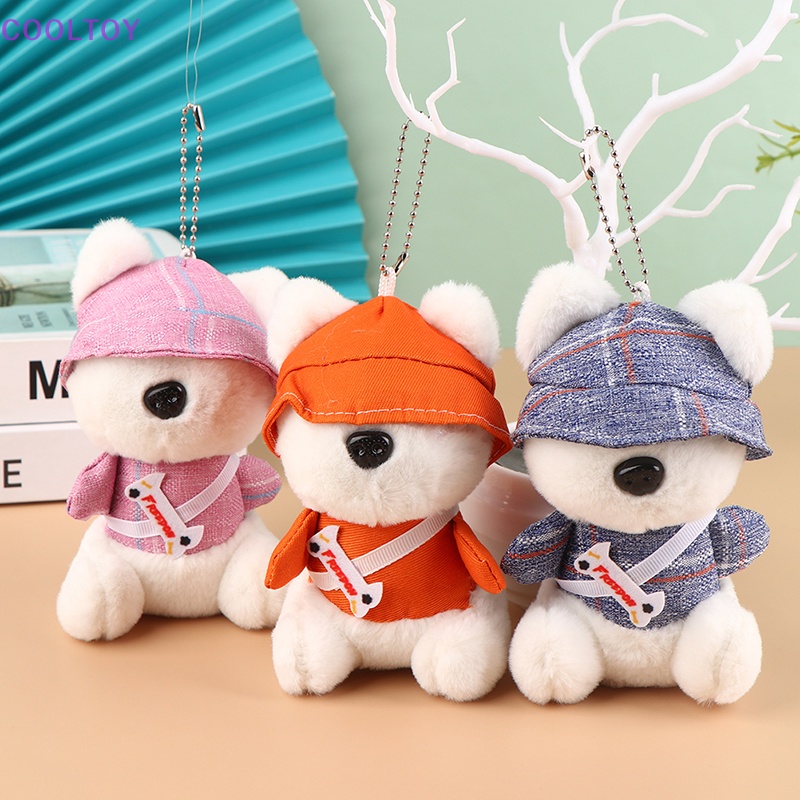 Đồ chơi nhồi bông Hình Chú Chó Dễ Thương 14CM Trang Trí Móc Khóa / Ba Lô / Túi Xách