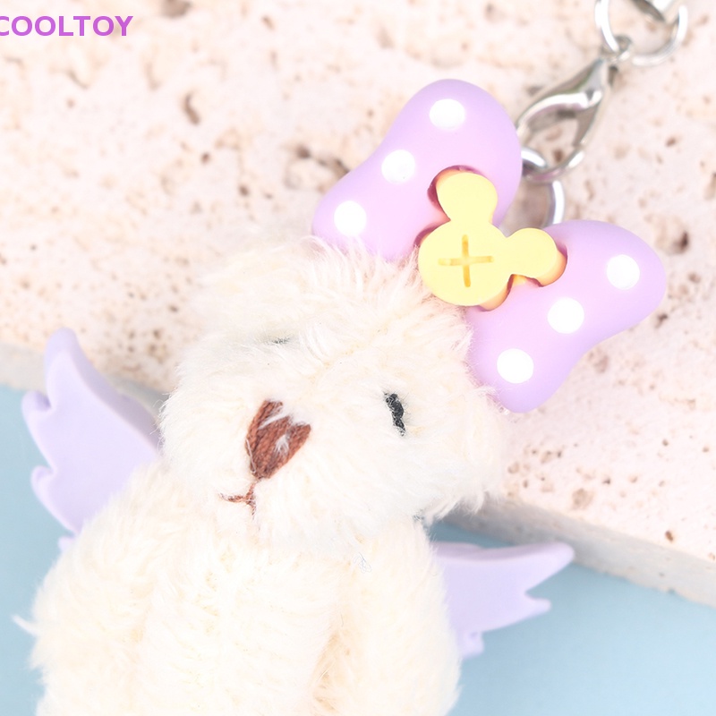 Cooltoy Móc Khóa Điện Thoại / Túi Xách / Móc Khóa Hình Cánh Gấu Nhồi Bông Thủ Công DIY Đáng Yêu