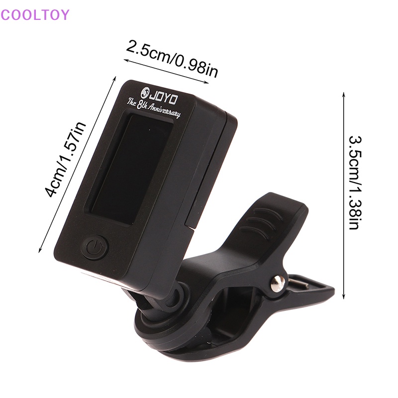 1 Cái Kẹp Lên Dây Đàn Guitar Màn Hình LCD Xoay 360 Độ