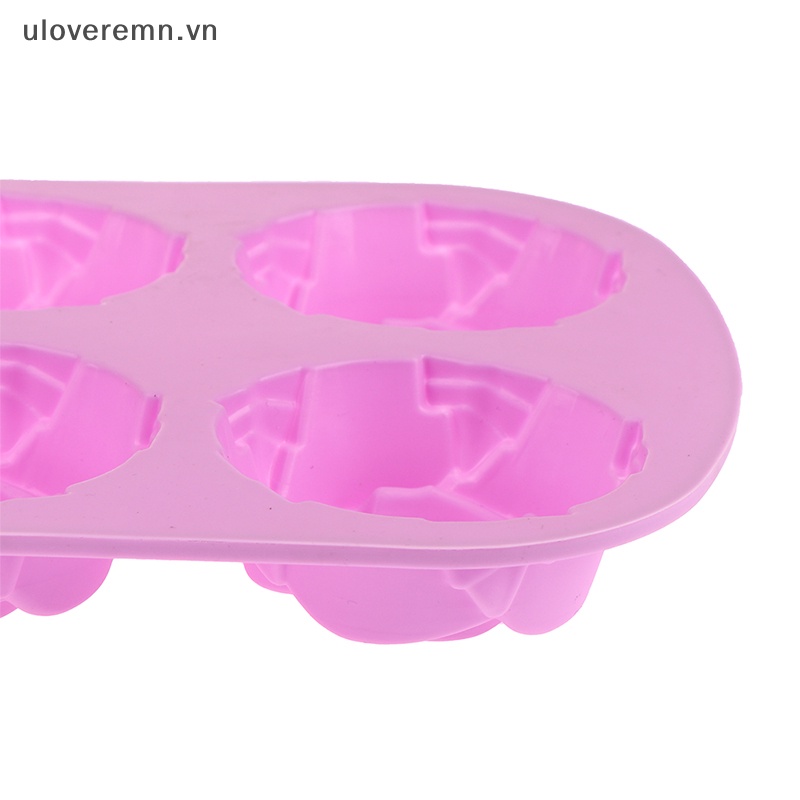 1 Khuôn Silicone Làm Bánh Kem &amp; Xà Phòng 6 Ô Hình Hoa Hồng