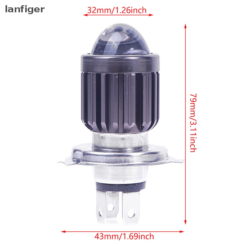 Đèn Pha Xe Mô Tô H4 12V Màu Trắng