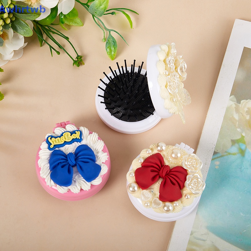 Lược Chải Tóc Mát Xa Da Đầu Tích Hợp Gương Gấp Gọn Bỏ Túi Tiện Lợi Du Lịch