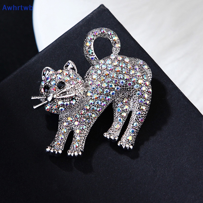 Trâm Cài Áo Hình Mèo Đính Đá Thời Trang Mới