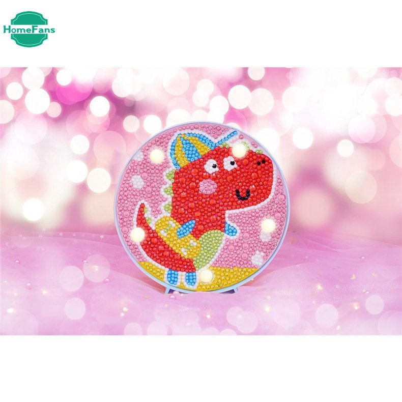 Bộ Tranh Đính Đá 5D DIY Hình Kỳ Lân Có Đèn LED Dành Cho Trẻ Em