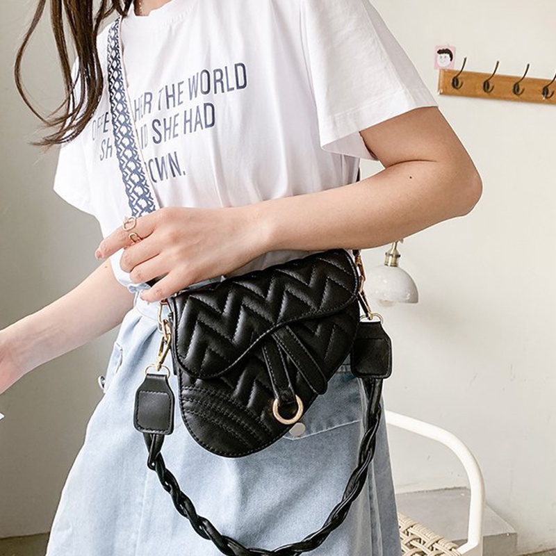 IELGY Túi Đeo Chéo Vai Màu Trang Sành Điệu Cho Nữ