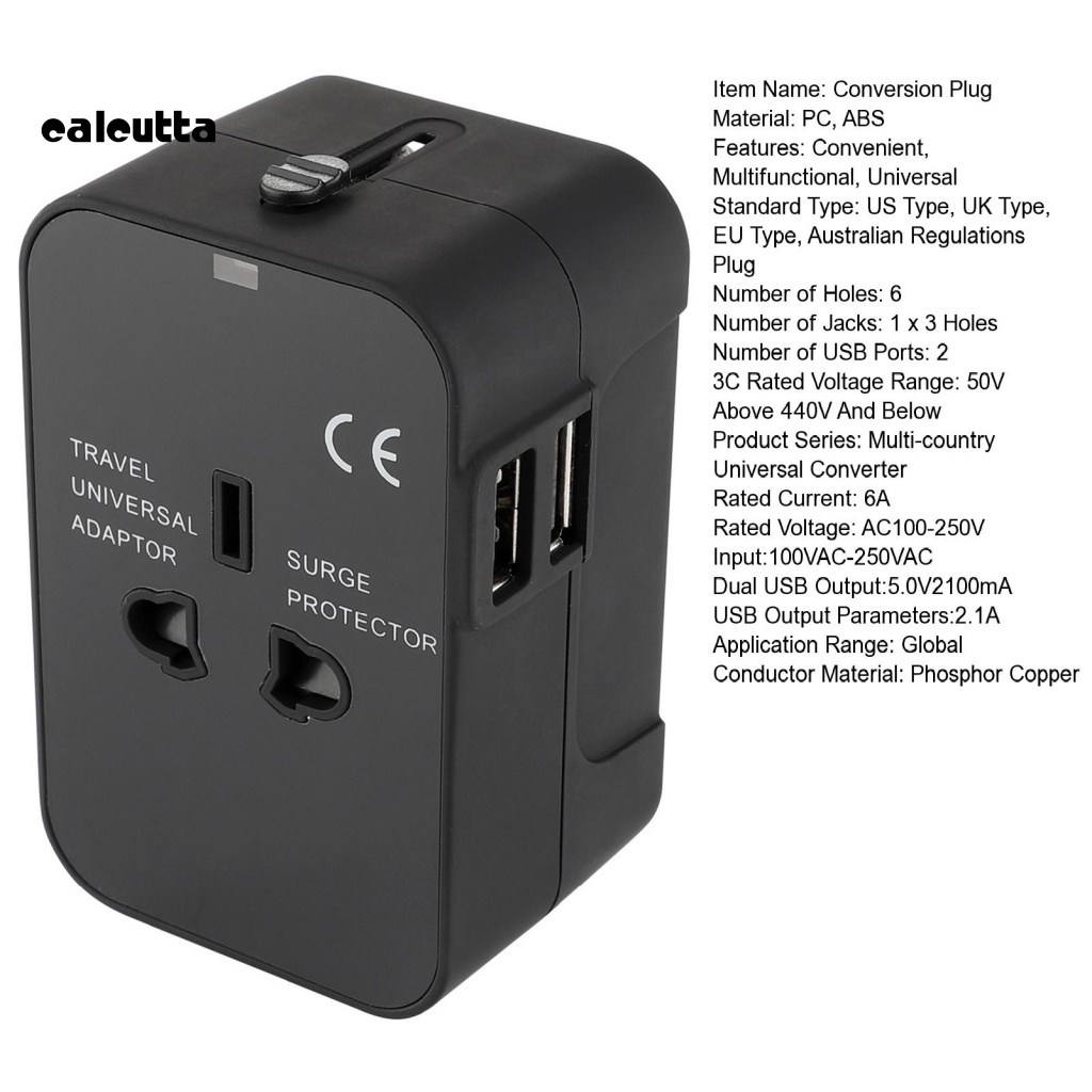 Phích Cắm Chuyển Đổi 2 Cổng USB Tiện Dụng Khi Đi Du Lịch