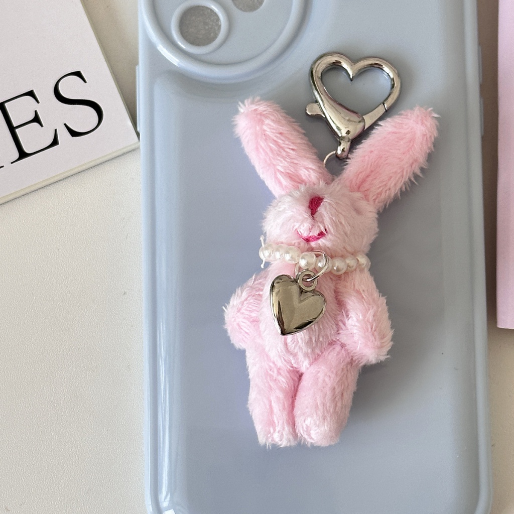 Móc Khóa Thỏ Nhồi Bông Phong Cách Hoạt Hình Dễ Thương