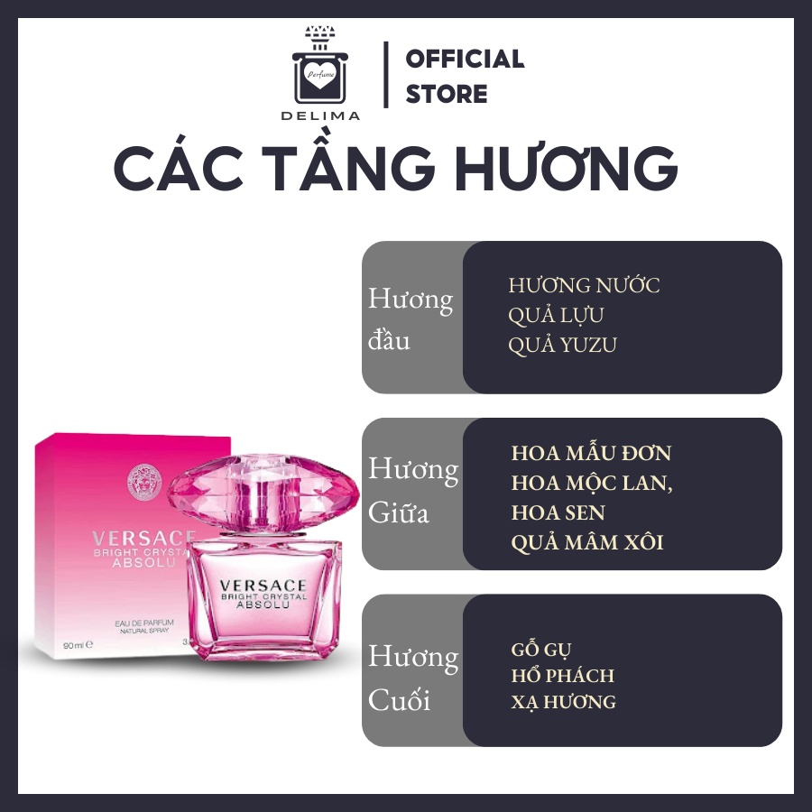 Nước hoa nữ Versace Bright Crystal chiết 10ml chính hãng - Delimaperfume