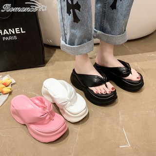 Dép xỏ ngón đế mềm 5cm chống trượt thời trang hàn quốc cho nữ