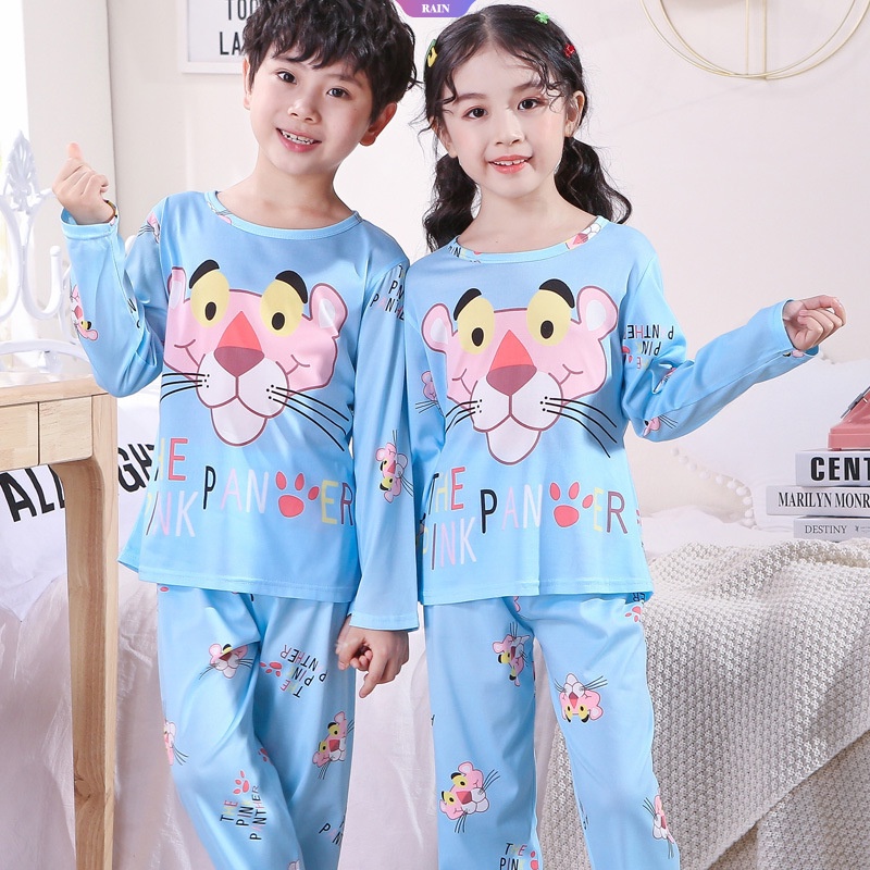 Mới Bộ Đồ Ngủ Tay Dài Dáng Rộng In Hoạt Hình Bugs Bunny Mickey Pikachu Spider-Man Dành Cho Trẻ Em