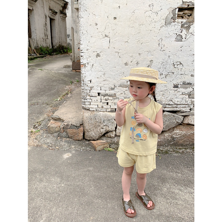 Bộ cộc mùa hè bộ quần áo cotton cho bé trai và bé gái MY BUDDY C3237
