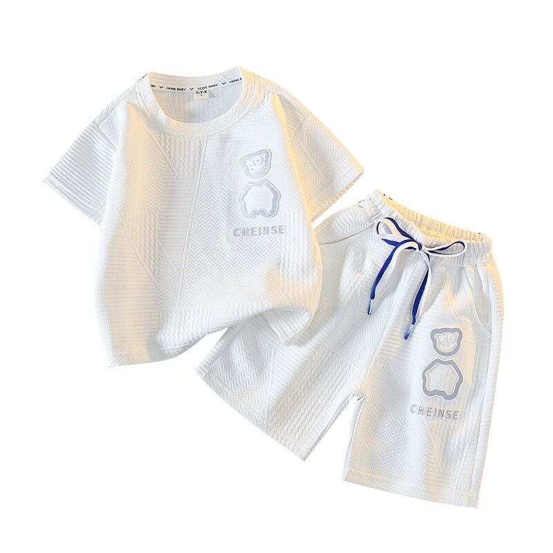 Bộ Quần Áo Tay Ngắn Thiết Kế Mỏng Năng Động Thời Trang Mùa Hè Dành Cho Bé Trai