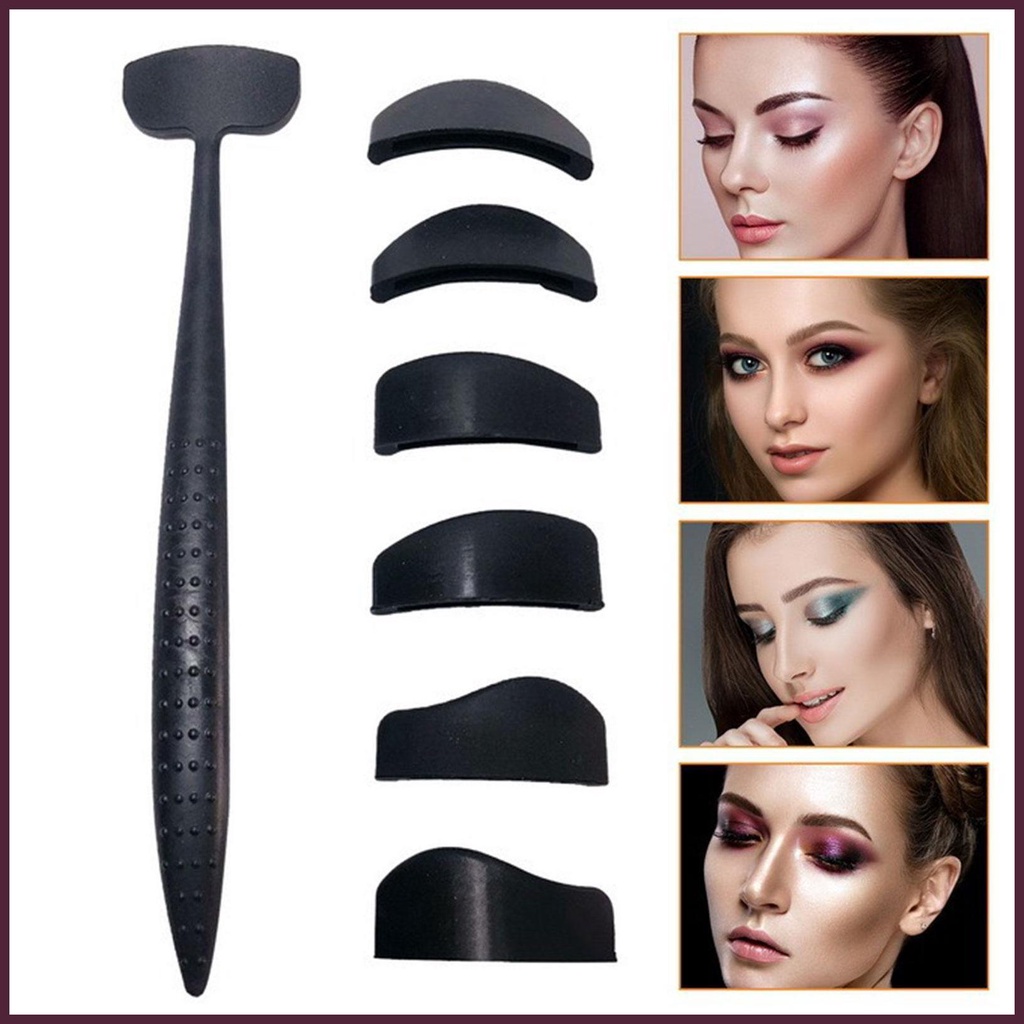 Bộ Khuôn Hỗ Trợ Trang Điểm Lông Mày 6 Trong 1 Tiện Dụng