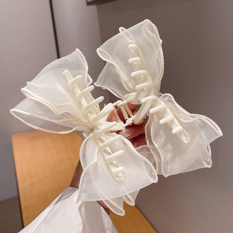 Kẹp Tóc Hình Cá Mập Đính Nơ Lưng Cao Cấp Thời Trang Xuân Hè Cho Nữ