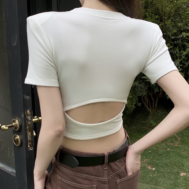 COZOK Áo Thun Croptop Tay Ngắn Dáng Ôm Thời Trang Quyến Rũ Cho Nữ