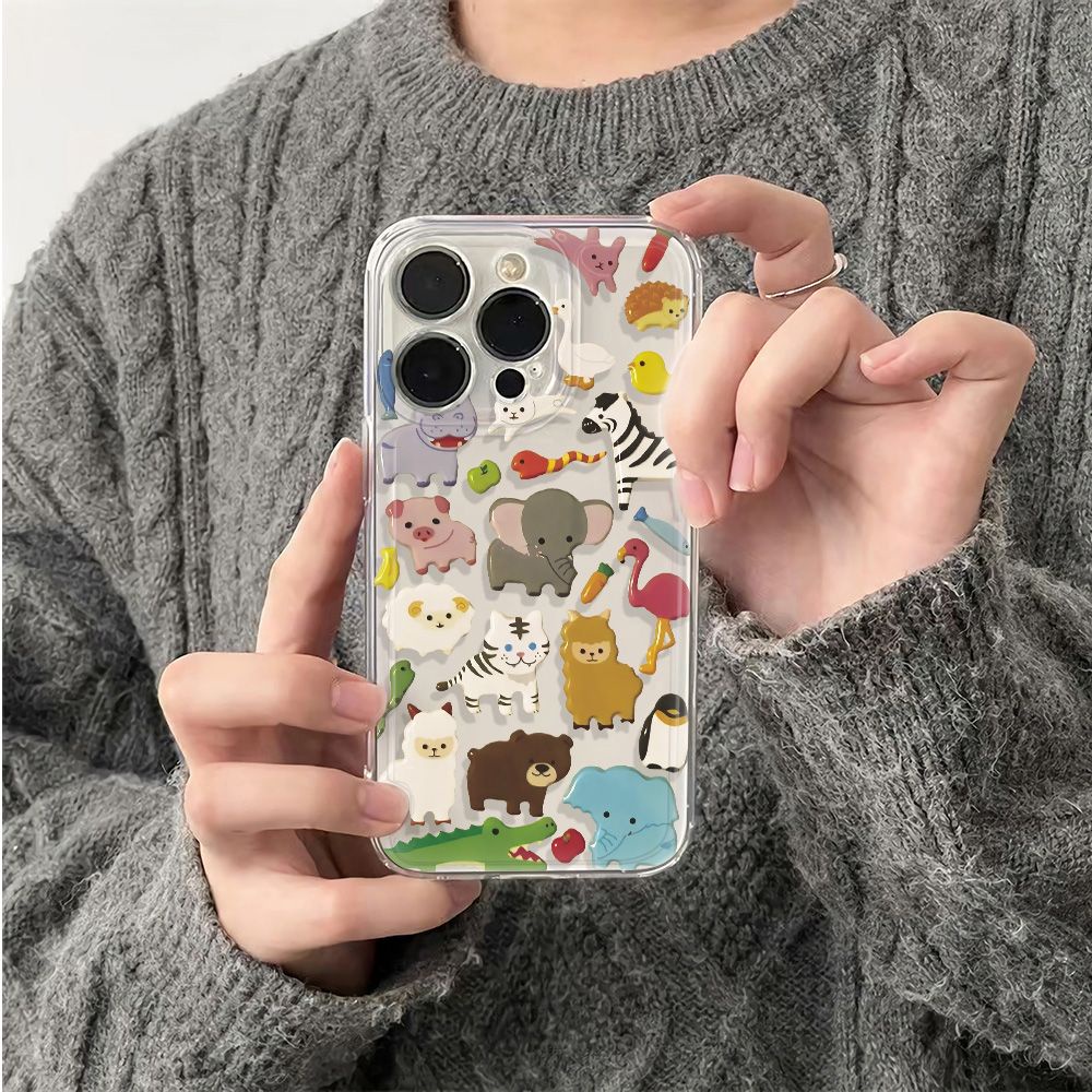 ✅Ốp Điện Thoại Mềm Chống Sốc Hình Động Vật Cho Iphone12 14pro 1178 Max6In13Plus SP8F