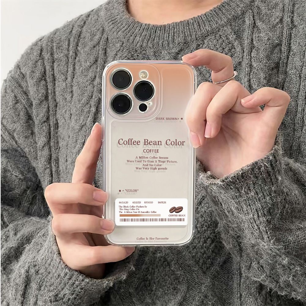 ✅Ốp Điện Thoại Mềm Chống Sốc Màu Cà Phê Đơn Giản Cho Iphone 12 6In 7811 14Promax + 13 2QG1