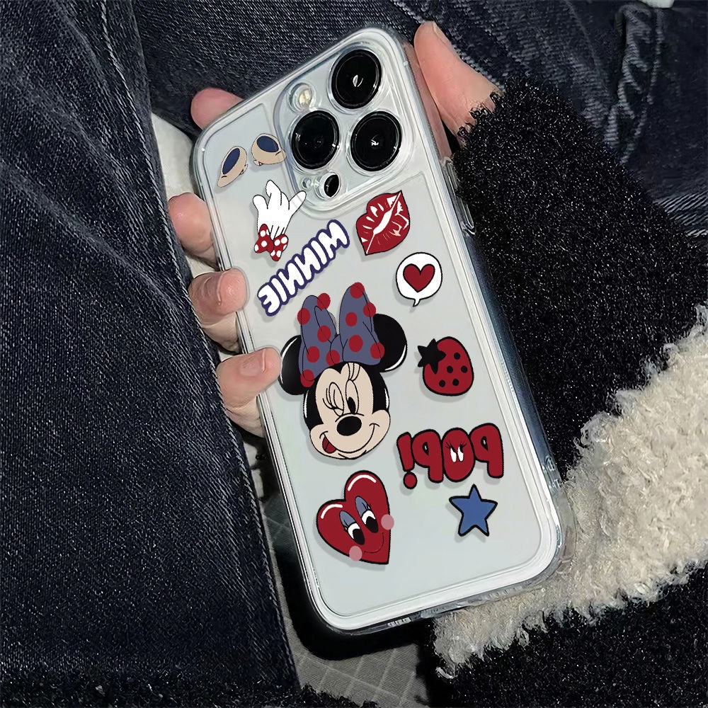 ✅Ốp Điện Thoại Dẻo Họa Tiết Hoạt Hình Minnie Dễ Thương Chống Sốc Cho Iphone1211Max 13plus 6In14Pro 78