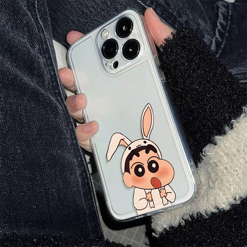 ✅Ốp Điện Thoại Dẻo Họa Tiết Hoạt Hình Cậu Bé Bút Chì Dễ Thương Chống Sốc Cho Iphone126In Soft 13 max 11 plus78 RIQ3 14pro
