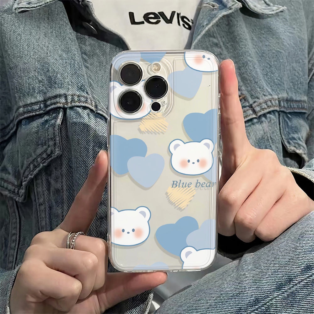 ✅Ốp Điện Thoại Mềm Chống Sốc In Hình Gấu 6In Đơn Giản Cho Iphone 14pro 11 max 1213 78