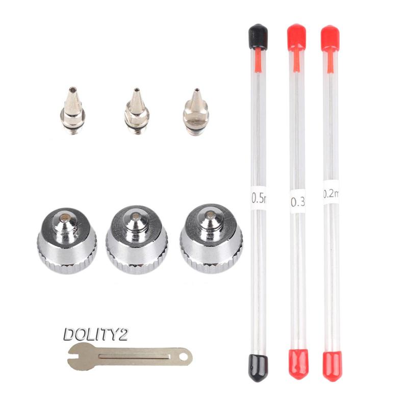 Set 2 / 10 Đầu Phun Khí Nhỏ Kèm Cờ Lê Cho Súng Đồ Thủ Công