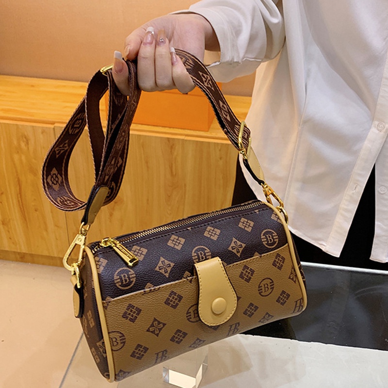 Ielgy Túi Đeo Vai Cỡ Lớn Bằng Da Mềm Phong Cách retro Thời Trang Nữ