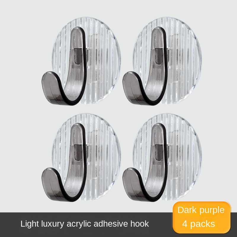 Móc treo áo quần acrylic dán tường dính mạnh không đục lỗ liền mạch cho hộ gia đình treo khăn phòng tắm