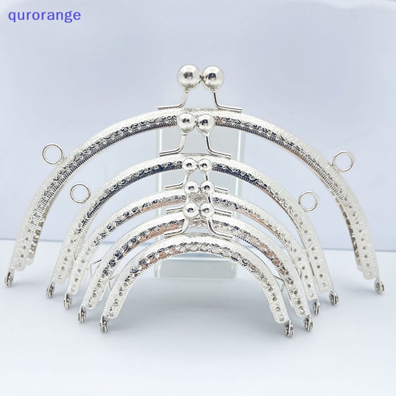 1 Khung Khóa Túi Xách Hình Bán Nguyệt Bằng Bạc Bóng 8.5 / 10.5 / 12.5 / 15.5CM DIY