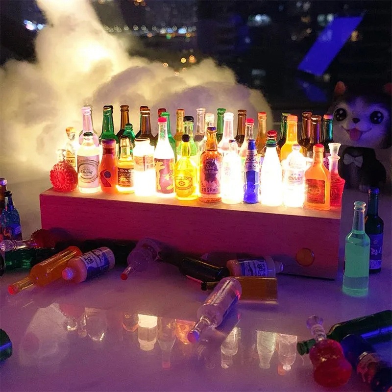 Đồ trang trí Chai Rượu Mini Bằng Nhựa Resin Gọn Nhẹ Trang Trí Nhà Cửa / Làm Quà Tặng Cho Bé DIY