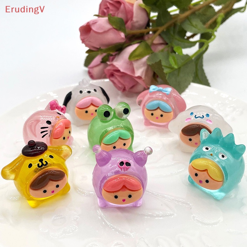 1 Đồ trang trí Búp Bê Sanrio Mini Dạ Quang Dùng Trang Trí Tiểu Cảnh
