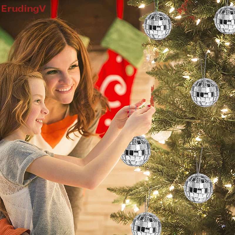 1 Bộ Bóng Gương 2-5cm Treo Trang Trí Cây Thông Giáng Sinh