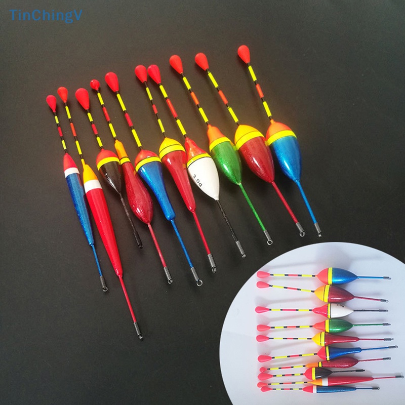 Bộ 10 Phao Nổi Câu Cá Bằng Hợp Kim Nhôm Nhiều Màu Sắc