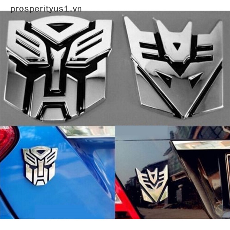[prosperityus1] Logo Dán Biểu Tượng Robot Transformers 3D Bảo Vệ Xe Hơi [VN]