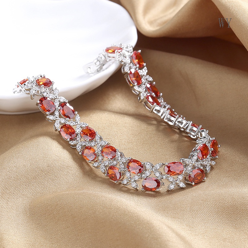 Vòng Tay Đính Đá Bằng Carbon Màu Đỏ / Xanh Dương Độc Đáo Thời Trang